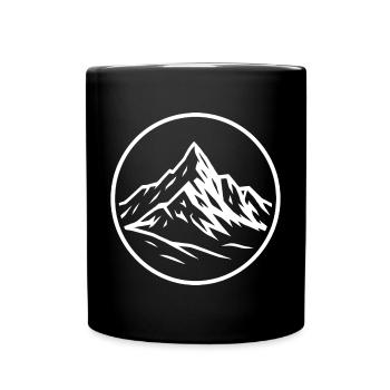 Großglockner - Tasse einfarbig - Schwarz - Vorne