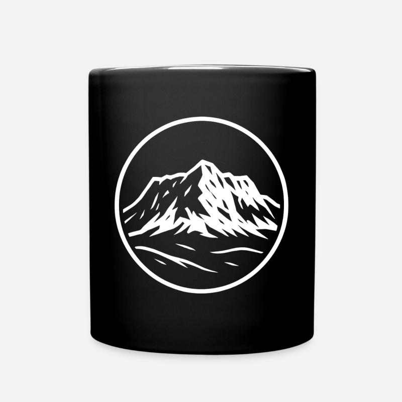 Zugspitze - Tasse einfarbig - Schwarz