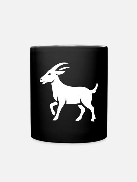 Geißbock - Tasse einfarbig - Schwarz