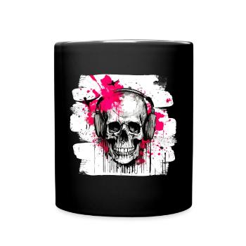 Skull Tattoo Heavy Metal Rocker - Full Colour Mug - black - Front