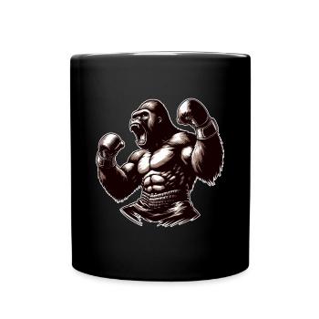 Gorilla Boxer Fighter Boxing Roars Gift - Full Colour Mug - black - Front
