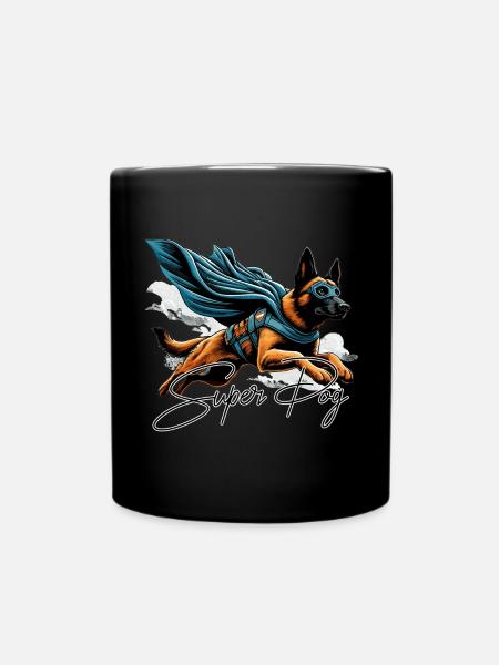 Super Hund Belgischer Schäferhund Cape Geschenk - Tasse einfarbig - Schwarz