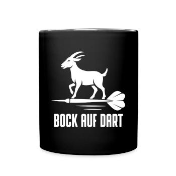 Ich habe Bock auf Dart - Tasse einfarbig - Schwarz - Vorne