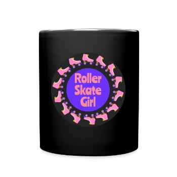 Roller Skate Girl / Roller Shoes Girls - Full Colour Mug - black - Front