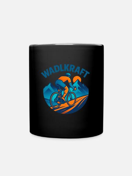 Wadlkraft – man, machine, mountain - Full Colour Mug - black