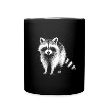 Petit raton laveur - Mug uni - noir - Devant