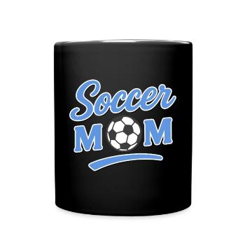 Soccer Mom - Tasse einfarbig - Schwarz - Vorne