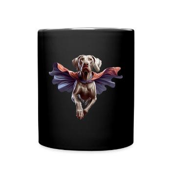 Super chien braque de Weimar Weimi Cape Cape cadeau - Mug uni - noir - Devant