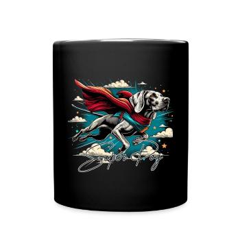 Super chien braque de Weimar Weimi Cape Cape cadeau - Mug uni - noir - Devant