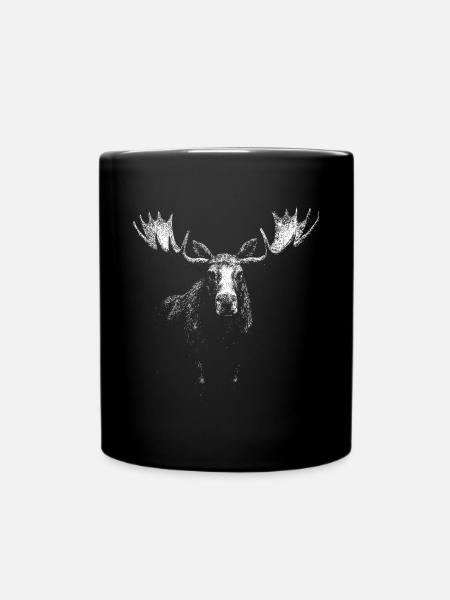 Elch - Tasse einfarbig - Schwarz
