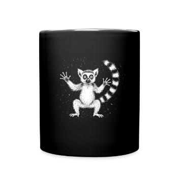 Lemur - Tasse einfarbig - Schwarz - Vorne