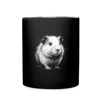 Sweet guinea pig in dot style - Full Colour Mug - black - Front