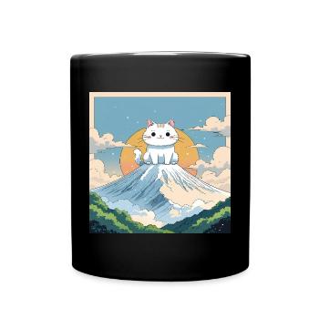 Fuji Kitten - Full Colour Mug - black - Front