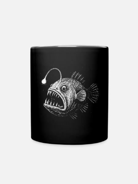 Anglerfisch - Tasse einfarbig - Schwarz