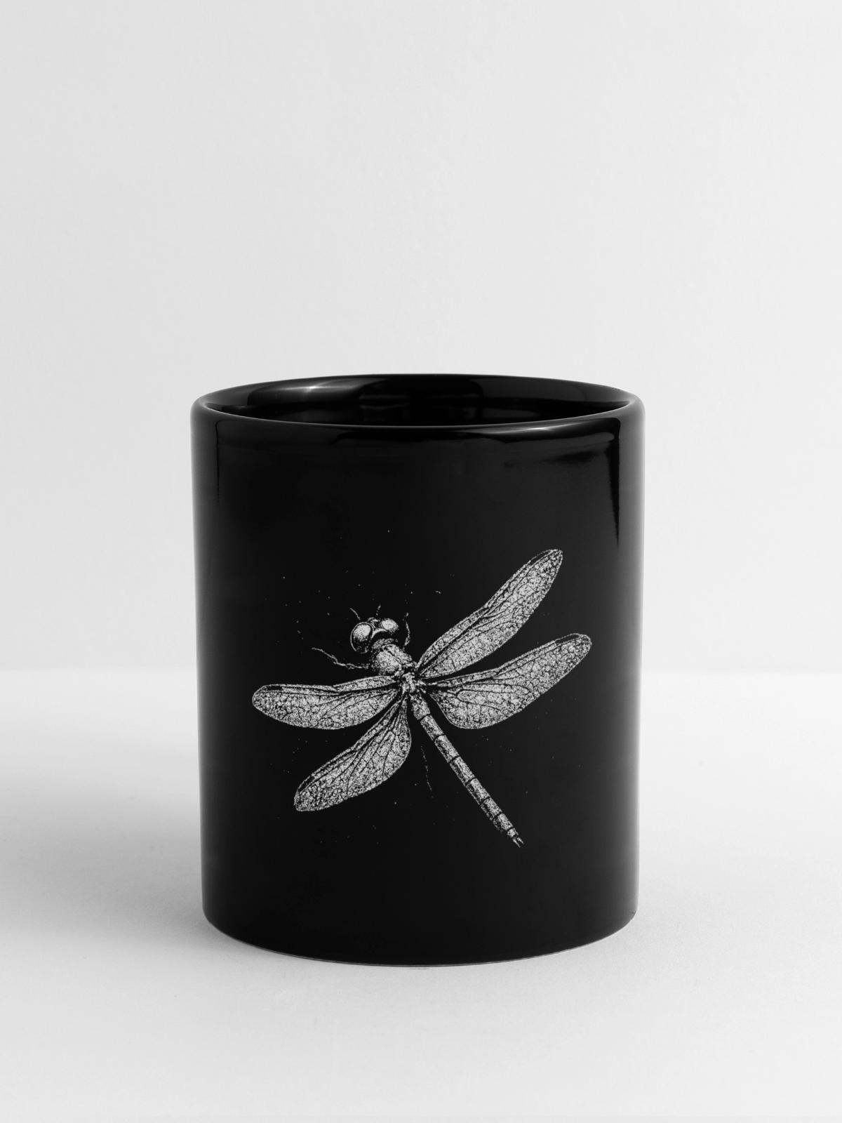 Libellule - Mug uni - noir - Devant