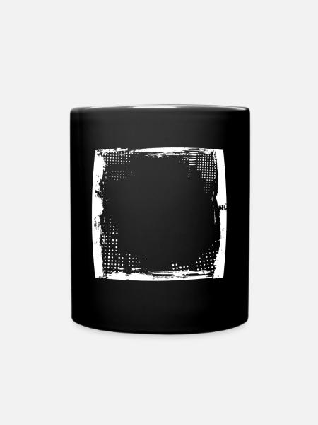 Rahmen dreckig dirty white - Tasse einfarbig - Schwarz