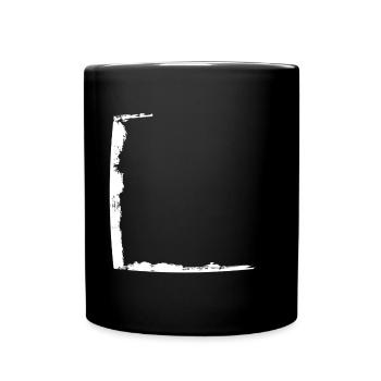 Demi-cadre blanc sale - Mug uni - noir - Devant