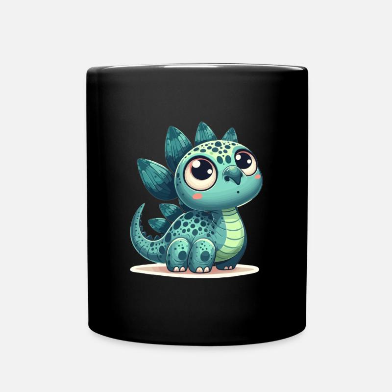 Stegosaurus Baby Dino Babydino Dinobaby Geschenk - Tasse einfarbig - Schwarz