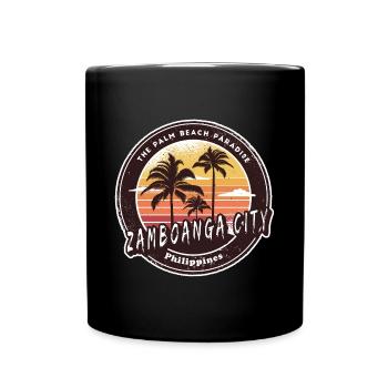 Zamboanga City Philippinen Strand Palmen Design - Tasse einfarbig - Schwarz - Vorne
