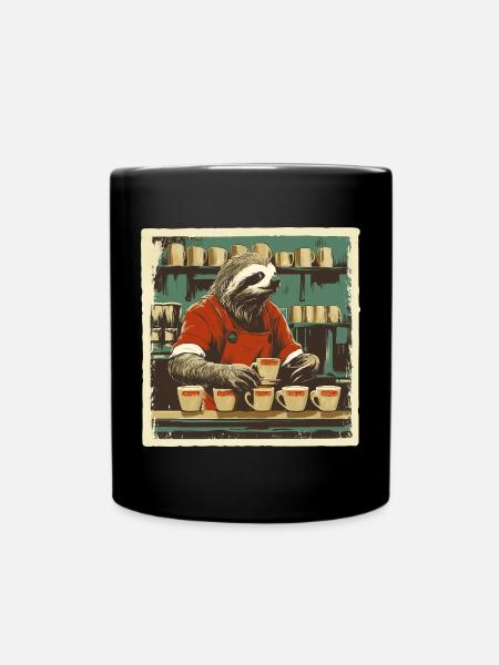Sloth Barista – Le café est mon rythme - Mug uni - noir