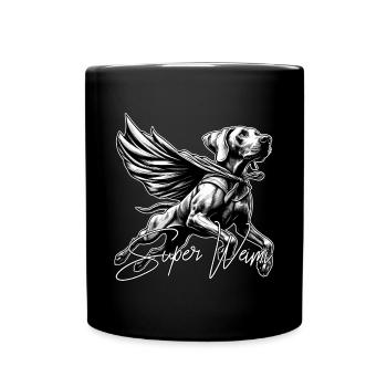 Super chien braque de Weimar Weimi Cape Cape cadeau - Mug uni - noir - Devant