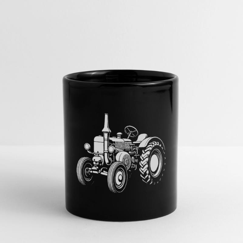 Nostalgischer Ackerheld Tasse einfarbig