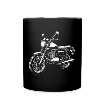 Zweitakt-Legende Retro - Tasse einfarbig - Schwarz - Vorne