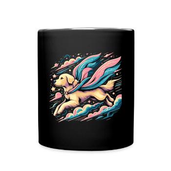 Super chien Golden Retriever Goldie Cape cadeau - Mug uni - noir - Devant