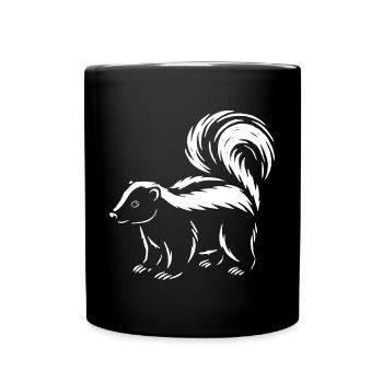 Moufette fière - Mug uni - noir - Devant
