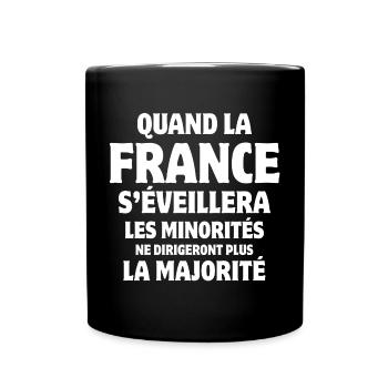 France, je suis Français, vive la France - Mug uni - noir - Devant