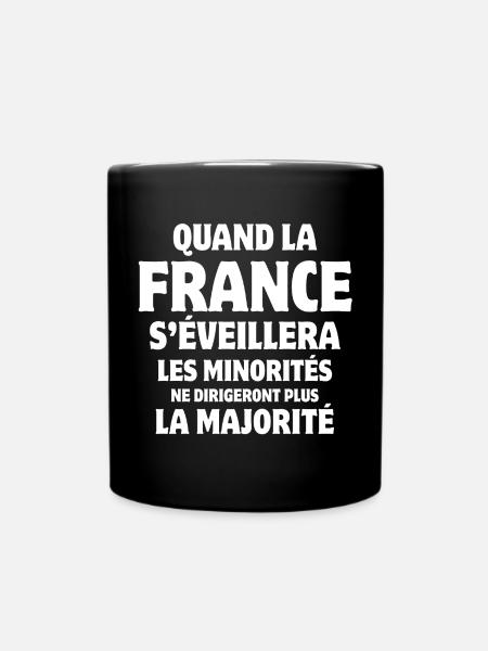 France, I am French, long live France - Full Colour Mug - black