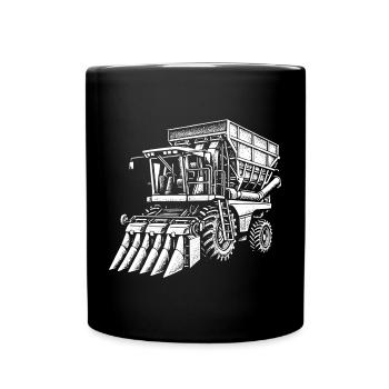 Erntemaschine Baumwolle - Tasse einfarbig - Schwarz - Vorne
