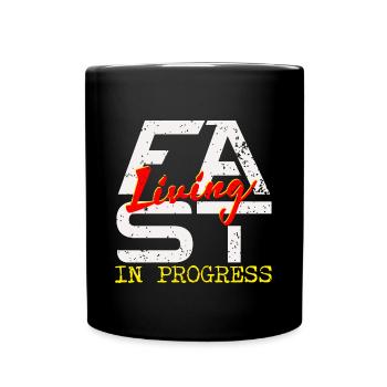 Fast living - Tasse einfarbig - Schwarz - Vorne