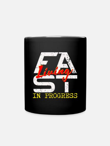 Fast living - Tasse einfarbig - Schwarz