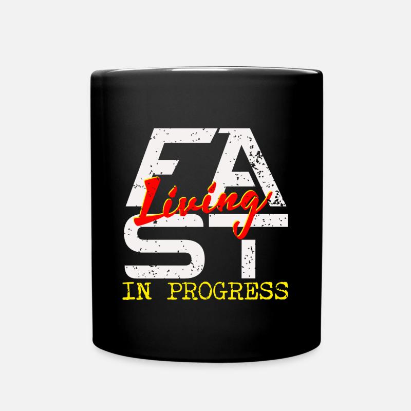 Fast living - Tasse einfarbig - Schwarz