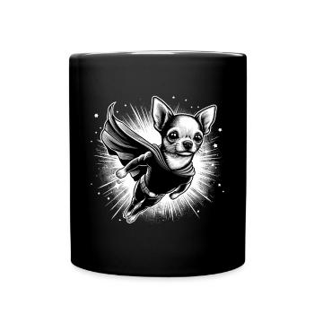 Super chien Chihuahua héros Cape Chi Chis cadeau - Mug uni - noir - Devant