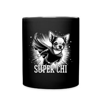 Super chien Chihuahua héros Cape Chi Chis cadeau - Mug uni - noir - Devant
