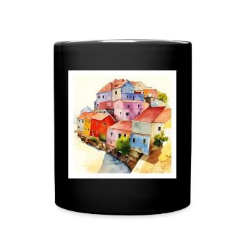 Illusion d’optique - Art abstrait - Mug uni - noir - Devant