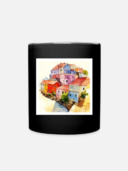 Illusion d’optique - Art abstrait - Mug uni - noir