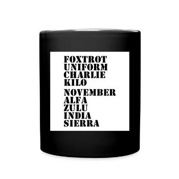 Against Nazis - Full Colour Mug - black - Front