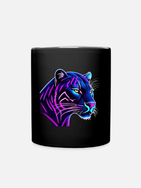Panther aux couleurs néon - Mug uni - noir