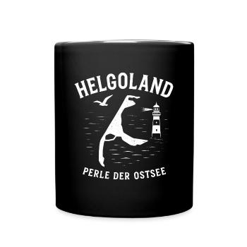 Helgoland Perle der Ostsee Sylt Lustig - Tasse einfarbig - Schwarz - Vorne