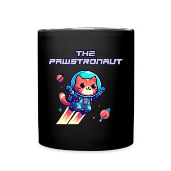 L’astronaute Cat dans l’espace - Mug uni - noir - Devant