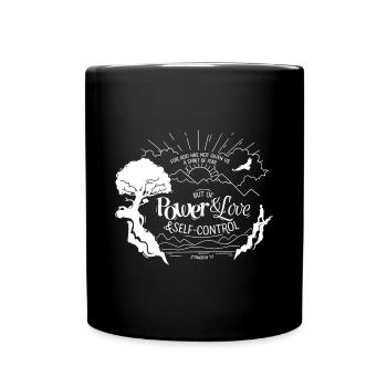 God has not given us a spirit of fear - Full Colour Mug - black - Front