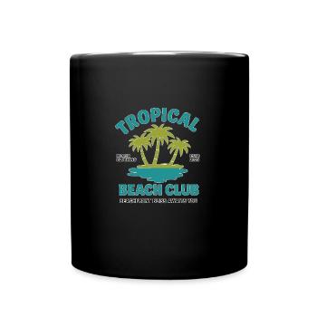 Tropical Beach Club - Full Colour Mug - black - Front