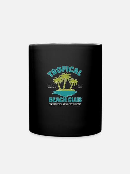Club de plage tropical - Mug uni - noir