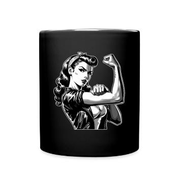 Femme Cool Fort Rockabilly Style Cadeau Graphique - Mug uni - noir - Devant