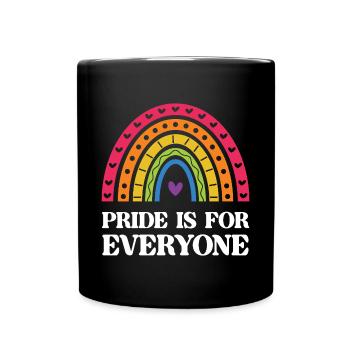 LGBT Pride Month - Pride is for Everyone - Full Colour Mug - black - Front