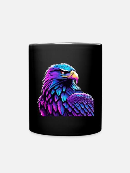 Aigle lumineux avec dégradé - Mug uni - noir
