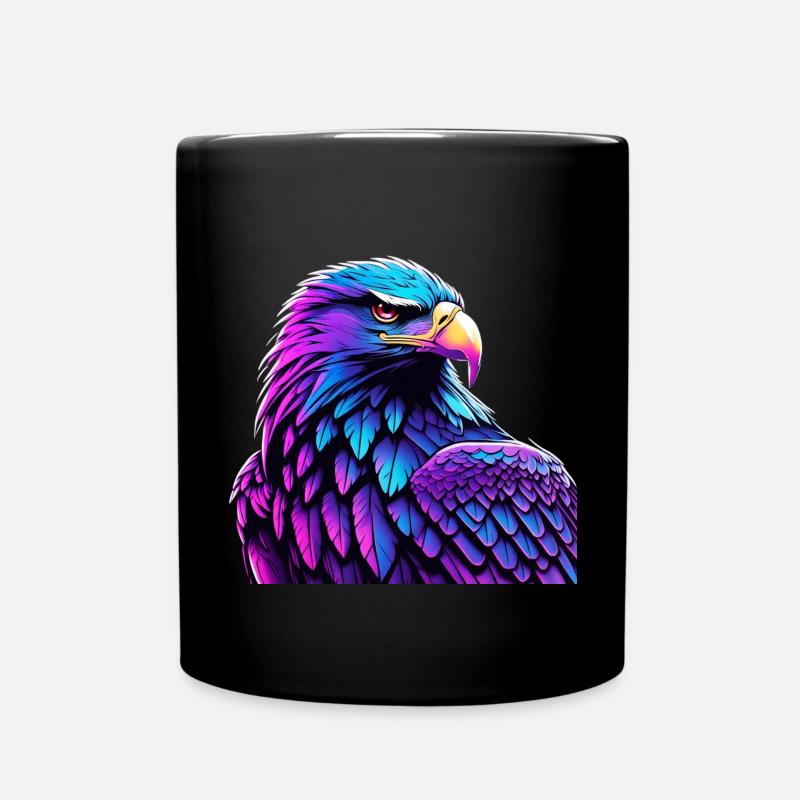 Aigle lumineux avec dégradé - Mug uni - noir